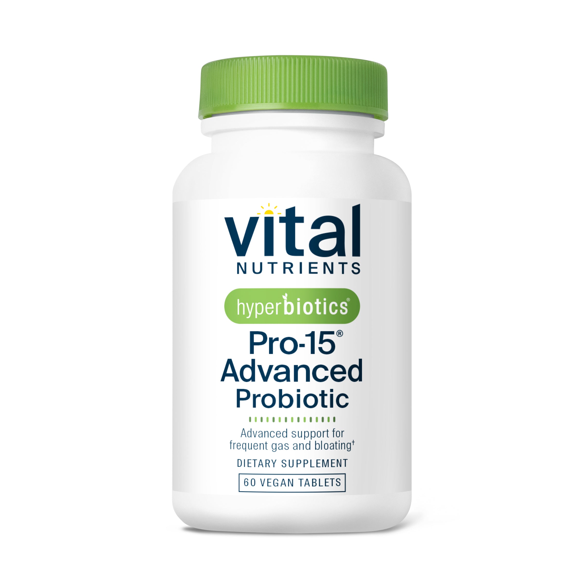 Hyperbiotics Pro-15 Advanced Probiotic 60 vegan tablets.