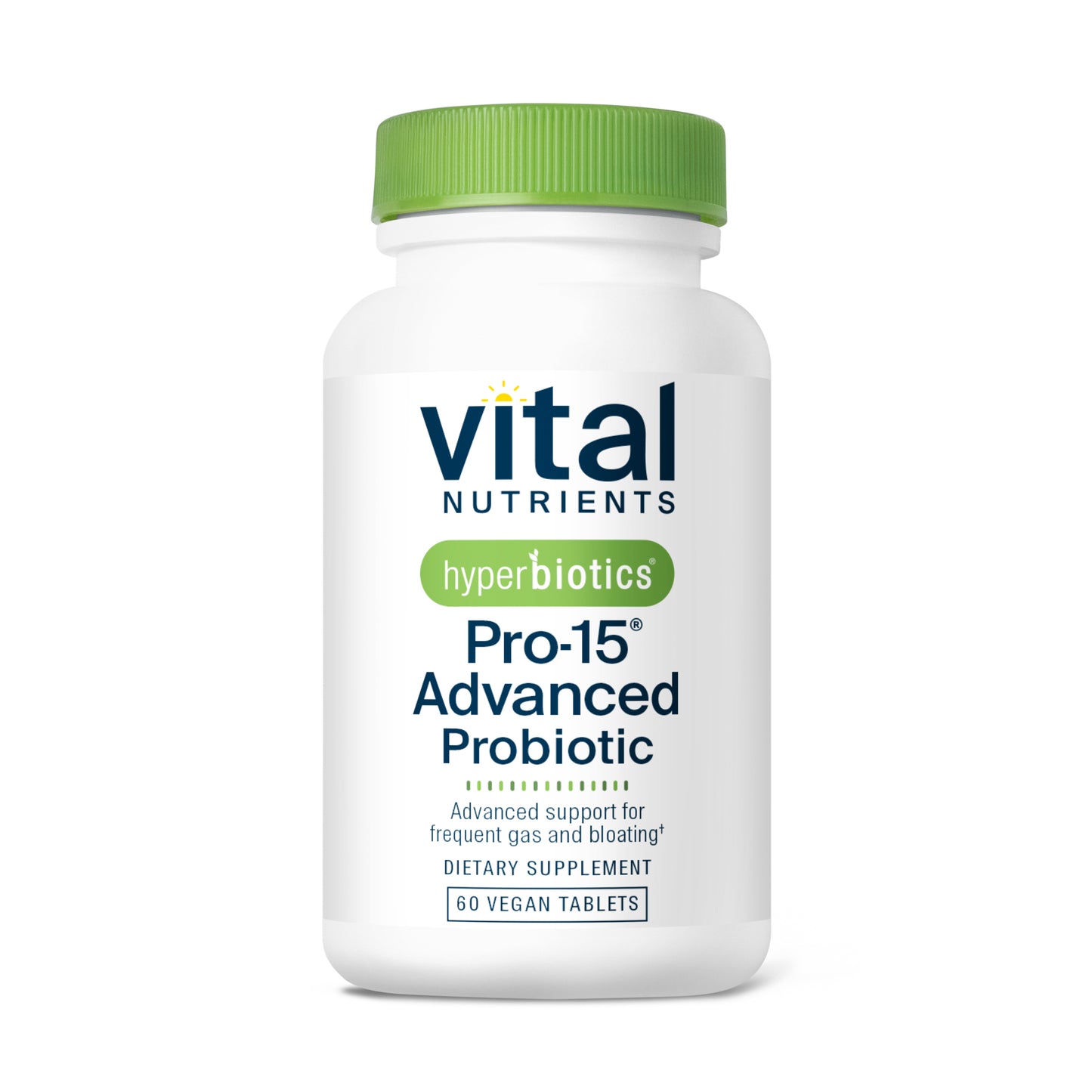 Hyperbiotics Pro-15 Advanced Probiotic 60 vegan tablets.
