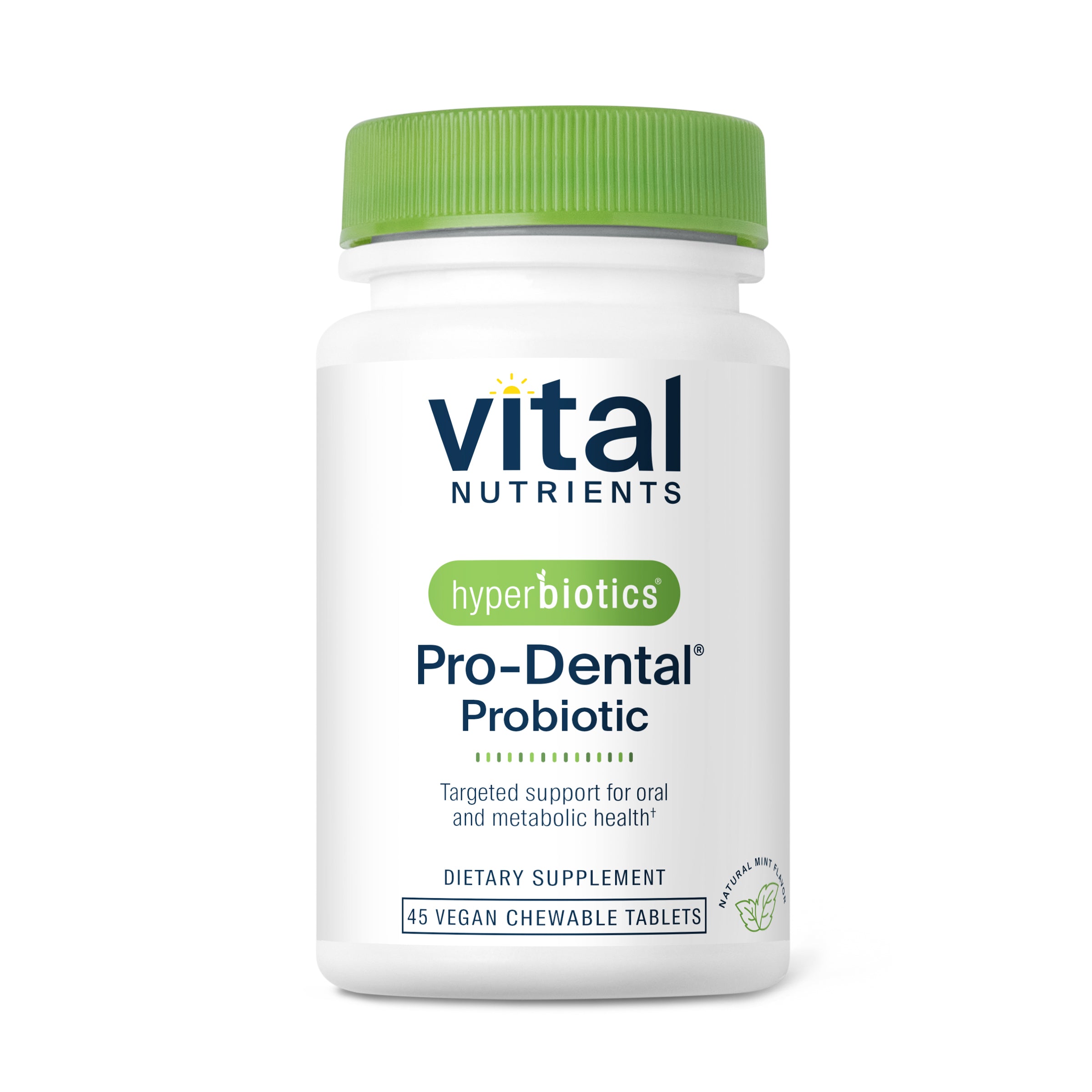 Hyperbiotics Pro-Dental Probiotic 45 chewable tablets.