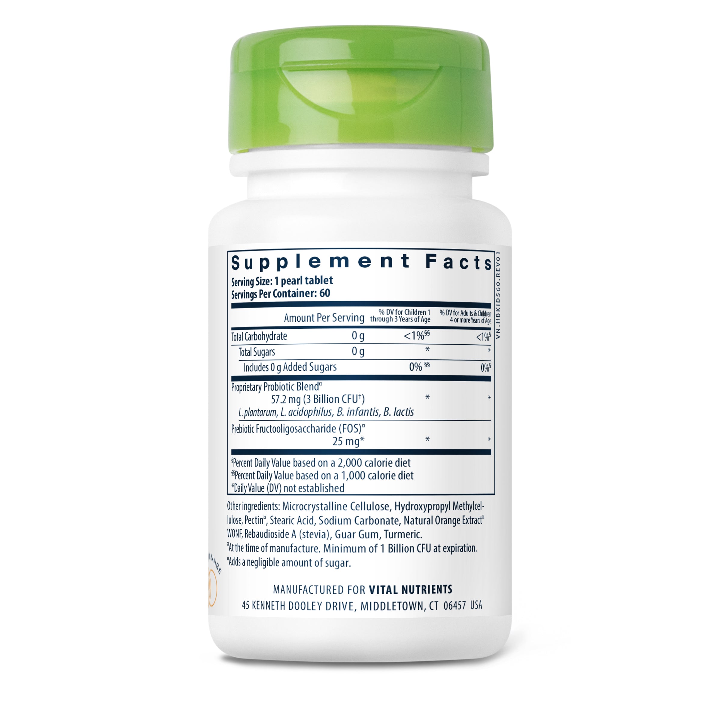Hyperbiotics Pro-Kids Probiotic servings and ingredients.