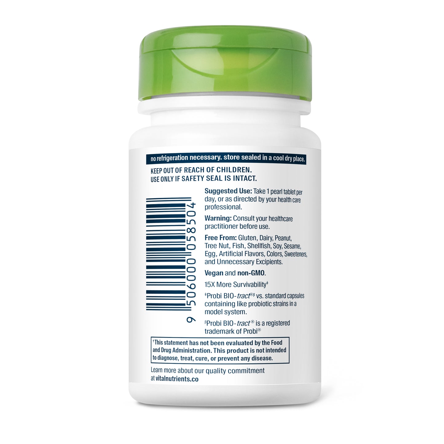 Hyperbiotics Pro-15 Pre+Probiotic 60 vegan micro-pearls suggested use.
