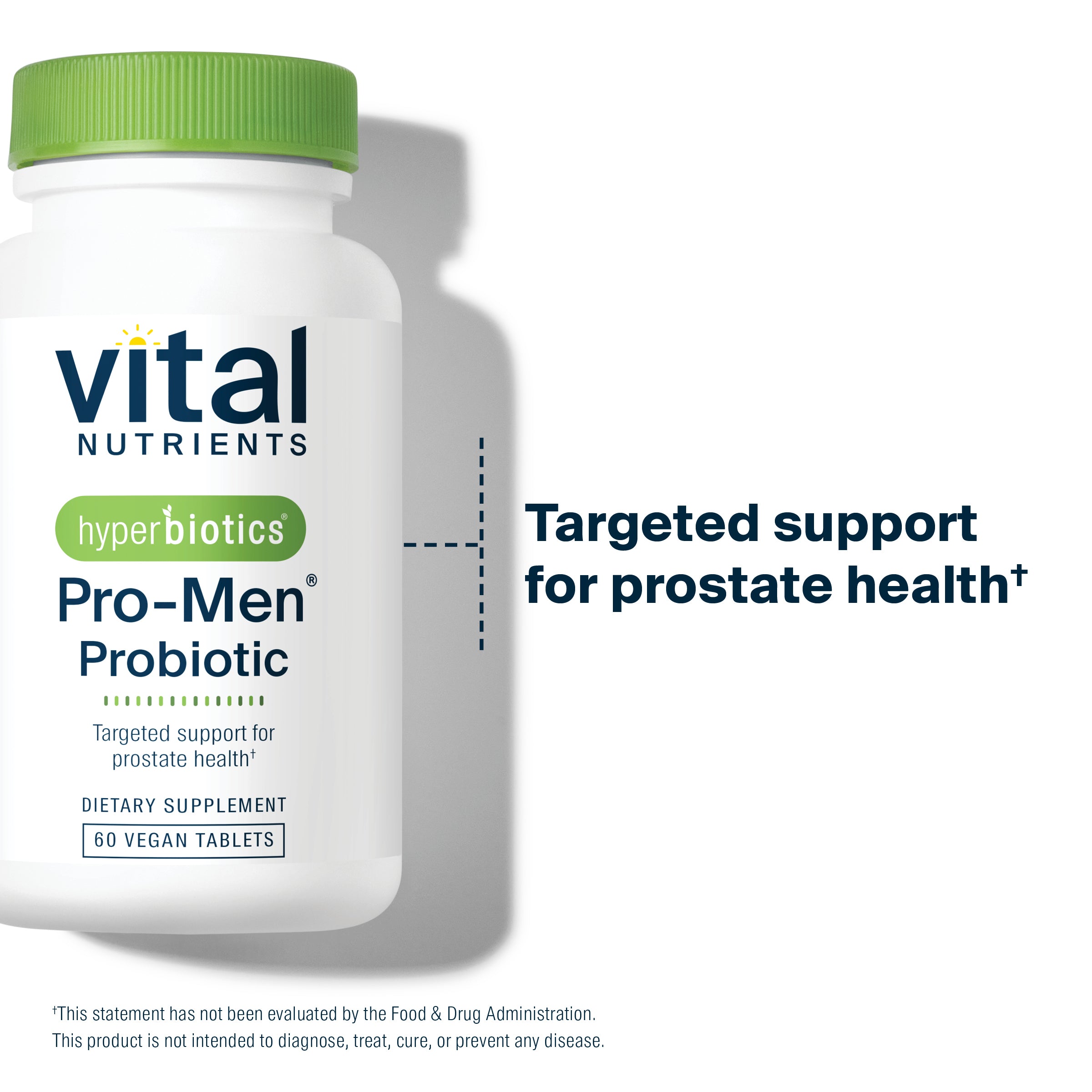 Hyperbiotics Pro-Men's Probiotic 60 vegan tablets targeted support for prostate health.