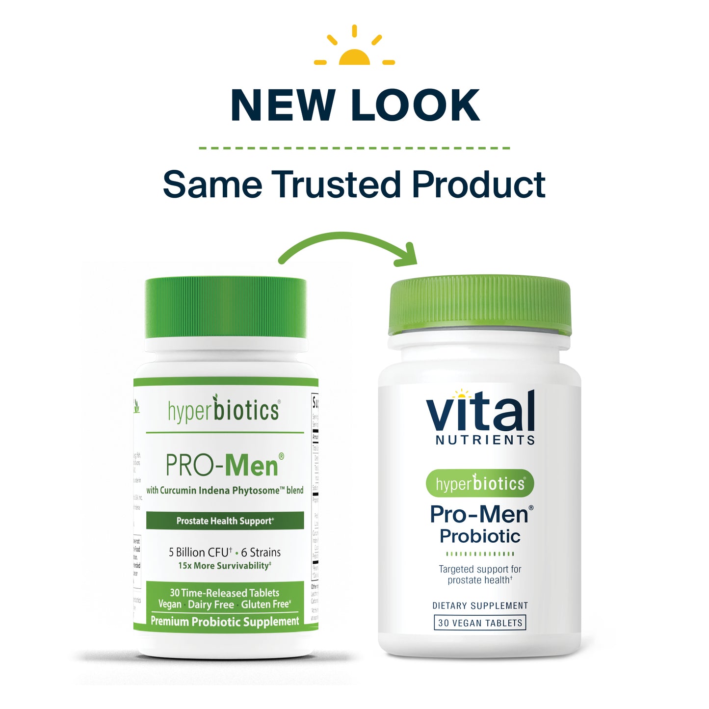 Hyperbiotics Pro-Men's Probiotic 30 vegan tablets new look, same trusted product.