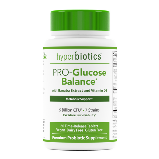 Hyperbiotics PRO-Glucose Support Probiotic front bottle