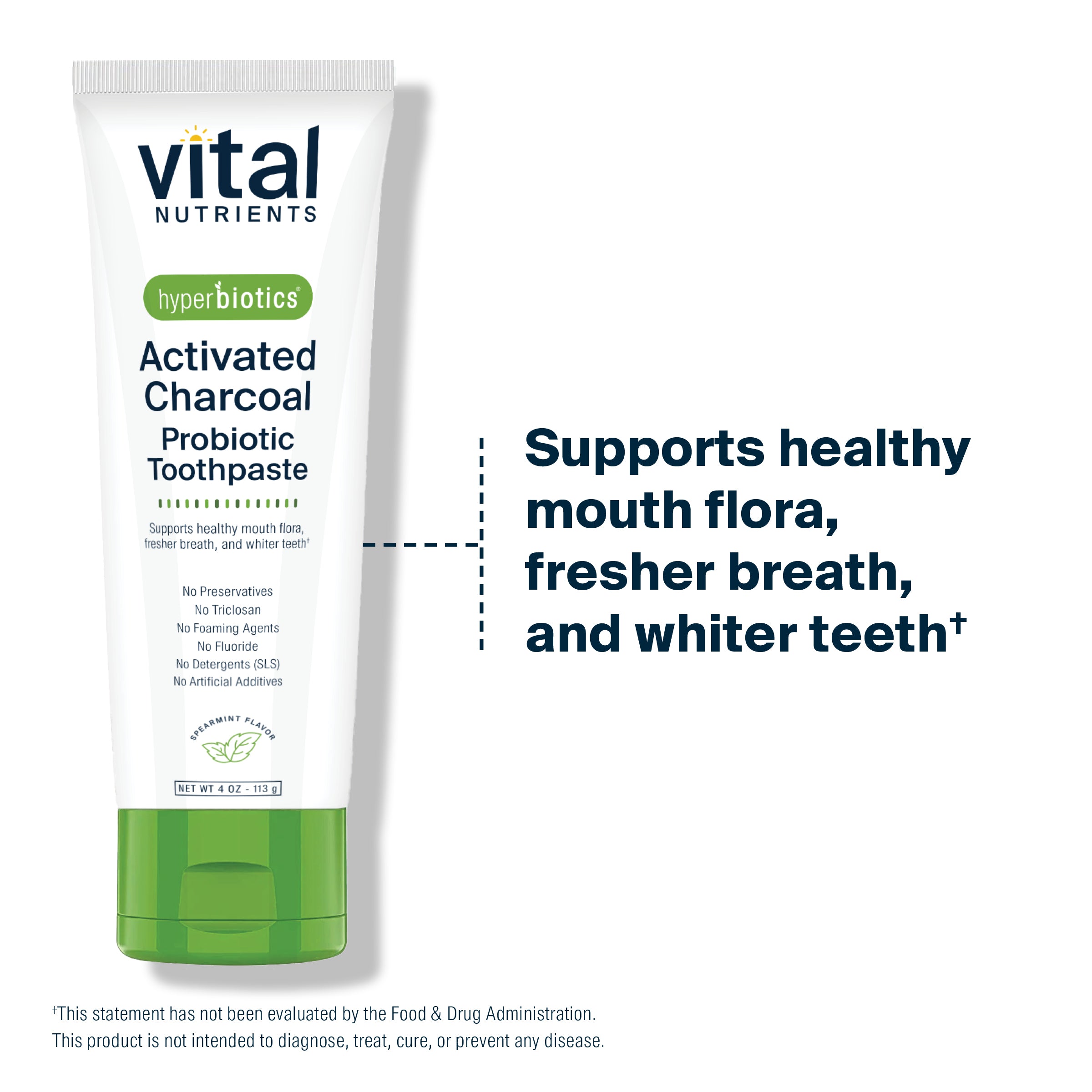 Activated Charcoal Probiotic Toothpaste - Hyperbiotics