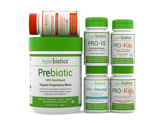 Family Total Wellness Pack: Microbial Support for the Whole Family (with FREE Priority Shipping) - Hyperbiotics