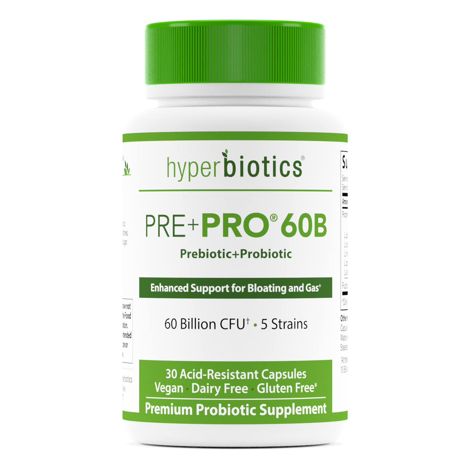 Pre+PRO 60B: Enhanced  Support for Bloating and Gas* - Hyperbiotics
