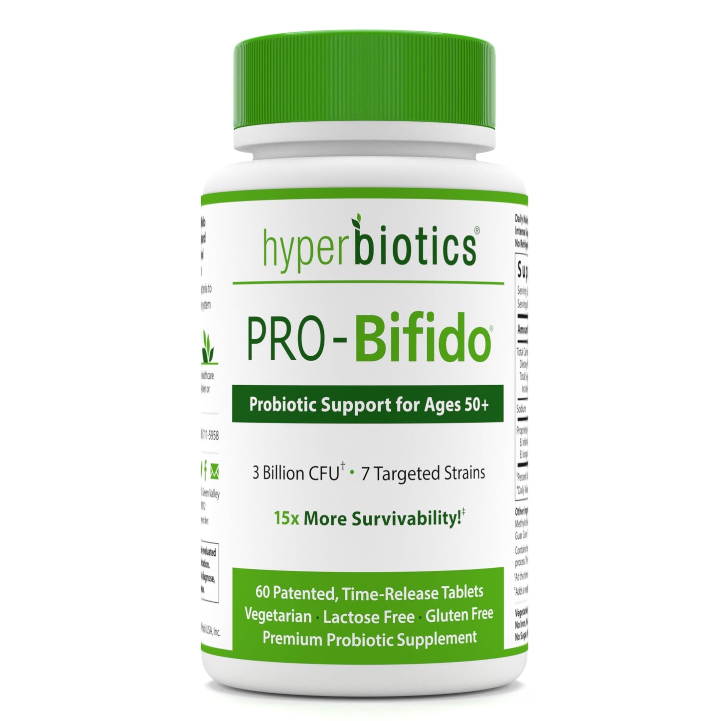 PRO-Bifido 50+: Immune and Digestive Support for 50+* - Hyperbiotics