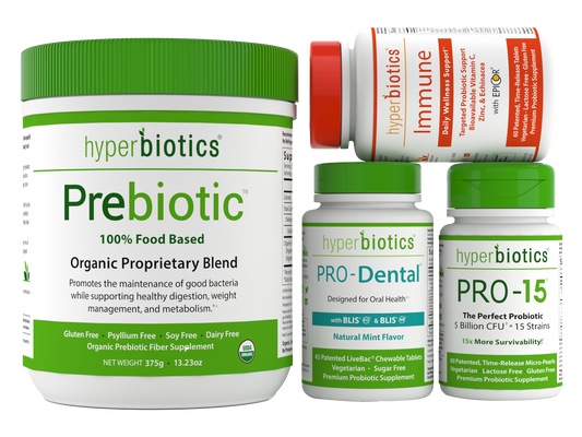 Total Wellness Pack: Overall Microbial Health Support (with FREE Priority Shipping) - Hyperbiotics